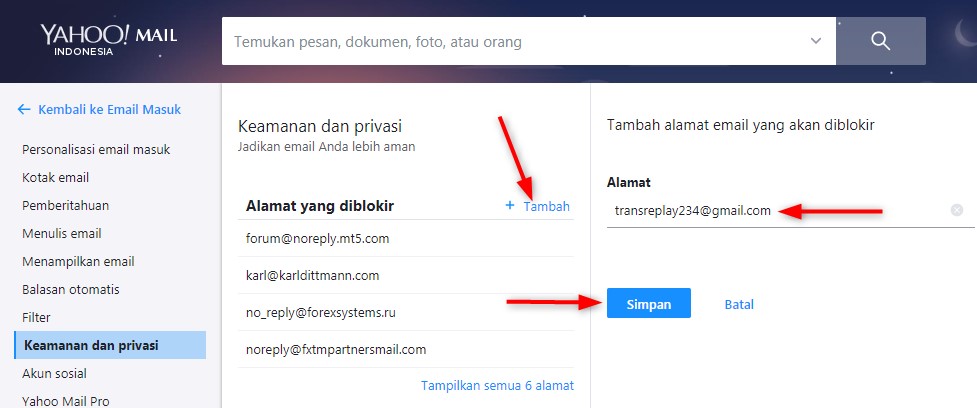 Begini Cara Blokir Akun Email Di YohooMail