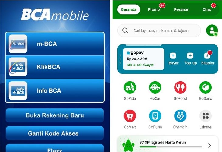 Cara Isi Ulang Gopay Via BCA Mobile atau ATM