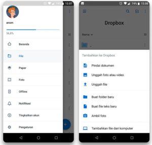 Cara Upload File Ke DropBox Dari HP Android