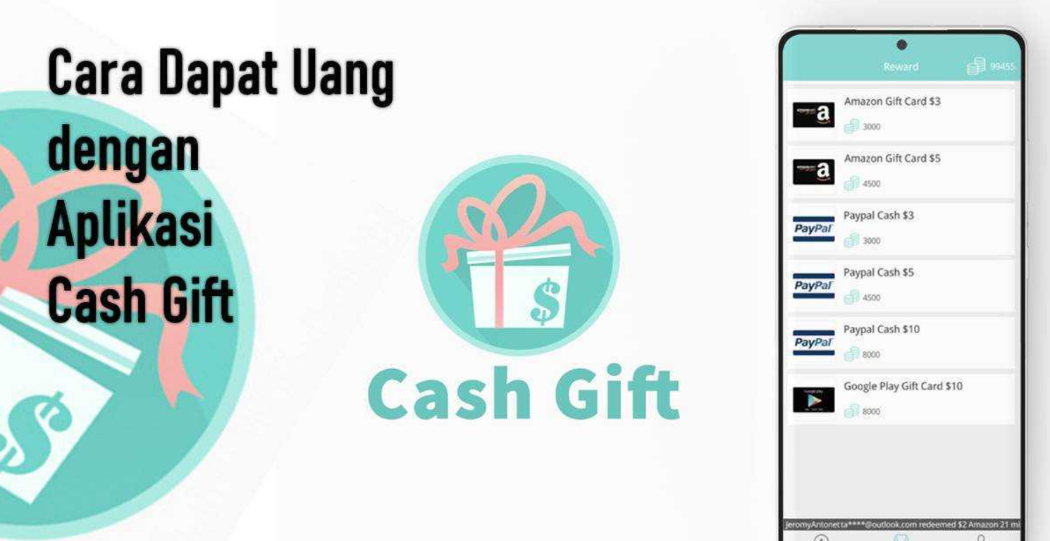 Cara dapat Uang Gratis dari Aplikasi Cash Gift