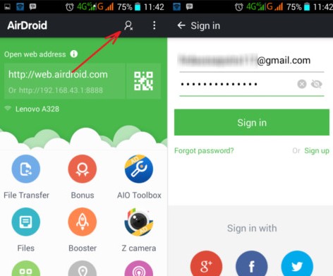 Kontrol Ponsel Android Airdroid