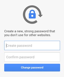 mengganti password dengan yang baru