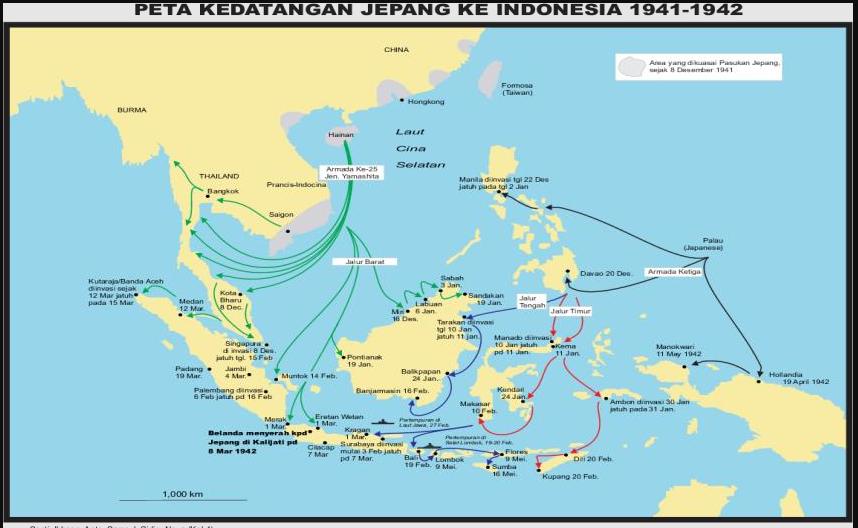 Jepang Menduduki Indonesia Melalui Pulau Kalimantan
